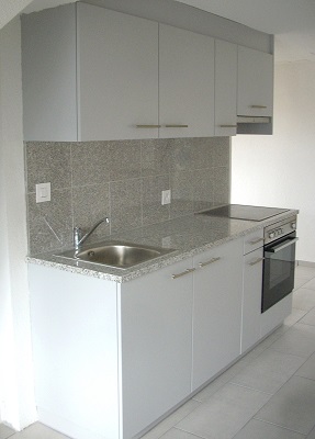 KomplettKüche Küche + Steinplatte aus Bianco Sardo Granit mit Oberbau Waschbecken Küchenabdeckung Granitarbeitsplatte Granitplatte Steinplatte Küchenplatte Küchenarbeitsplatte